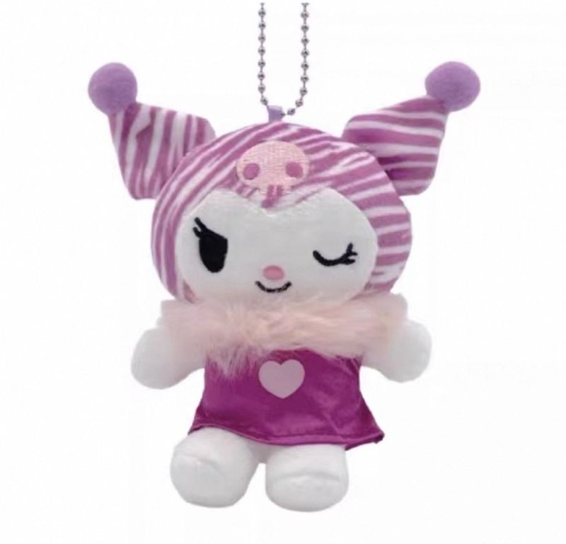 Kuromi Classic 20th Anniversary Series Pink Stripe Charm By Sanrio