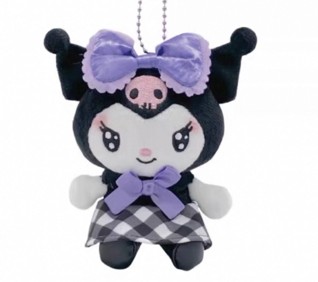 【新品上架】Sanrio三丽鸥Kuromi经典20周年系列挂件 格裙/ Kuromi Classic 20th Anniversary Series Plaid Skirt Charm By SANRIO