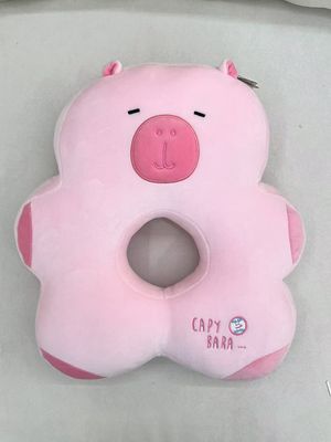 CAPYBARA卡皮巴拉 憨憨水豚公仔 粉色午睡枕