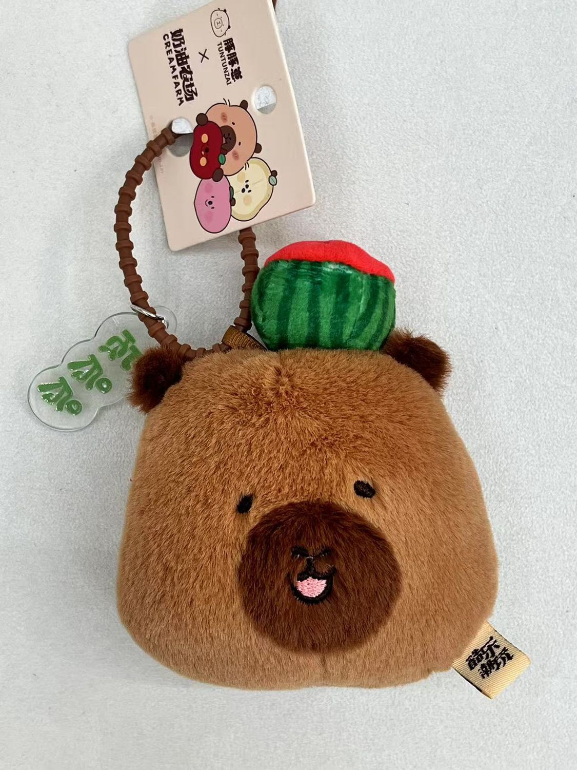 【新品】CAPYBARA卡皮巴拉 憨憨水豚挂件 西瓜头顶