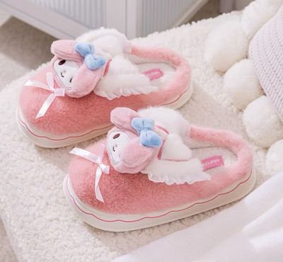 【新品上架】Sanrio三丽鸥冬季毛绒翻领拖鞋 美乐蒂 / Melody Winter Slip-on Slipper