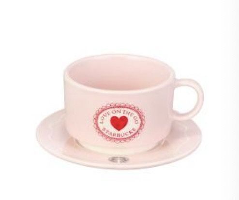 【新品上架】Starbucks星巴克韩国2025情人节限定 马克杯+马克杯碟粉色 / 2025 Valentine‘s Collection Pink Mug&amp;Saucer Set From Korea 237ml