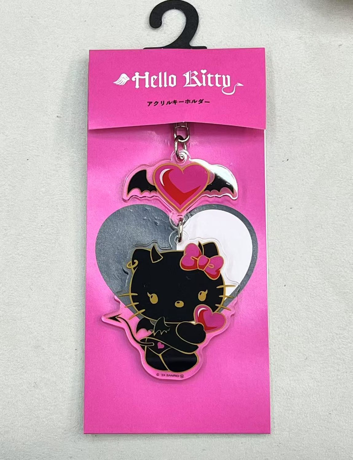 【新品上架】Sanrio三丽鸥HelloKitty天使与恶魔亚克力钥匙扣