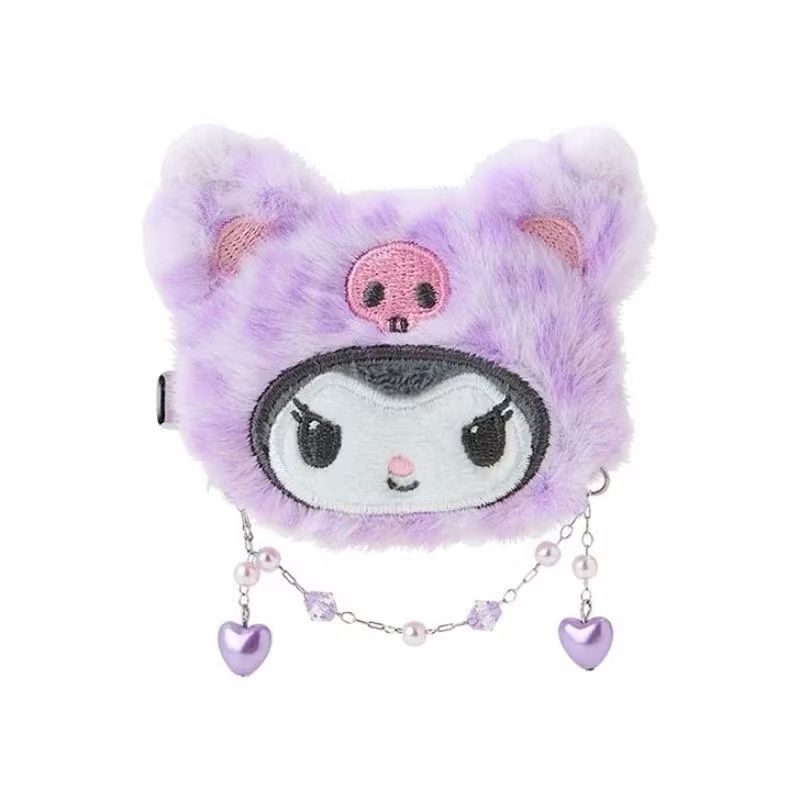 【新品上架】Sanrio三丽鸥豹纹小熊系列发夹 库洛米Kuromi / Kuromi Leopard Bear Series Hair Clip By SANRIO