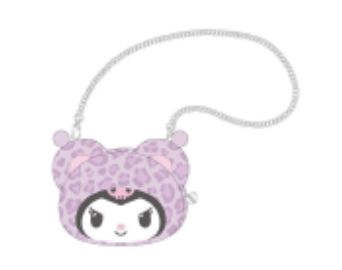【新品上架】Sanrio三丽鸥豹纹小熊系列斜挎包 库洛米Kuromi / Kuromi Leopard Bear Series Crossbody Bag By SANRIO