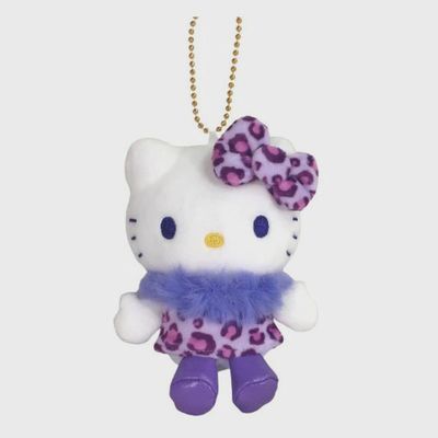 【新品上架】Sanrio三丽鸥50周年HelloKitty豹纹系列挂件 紫色