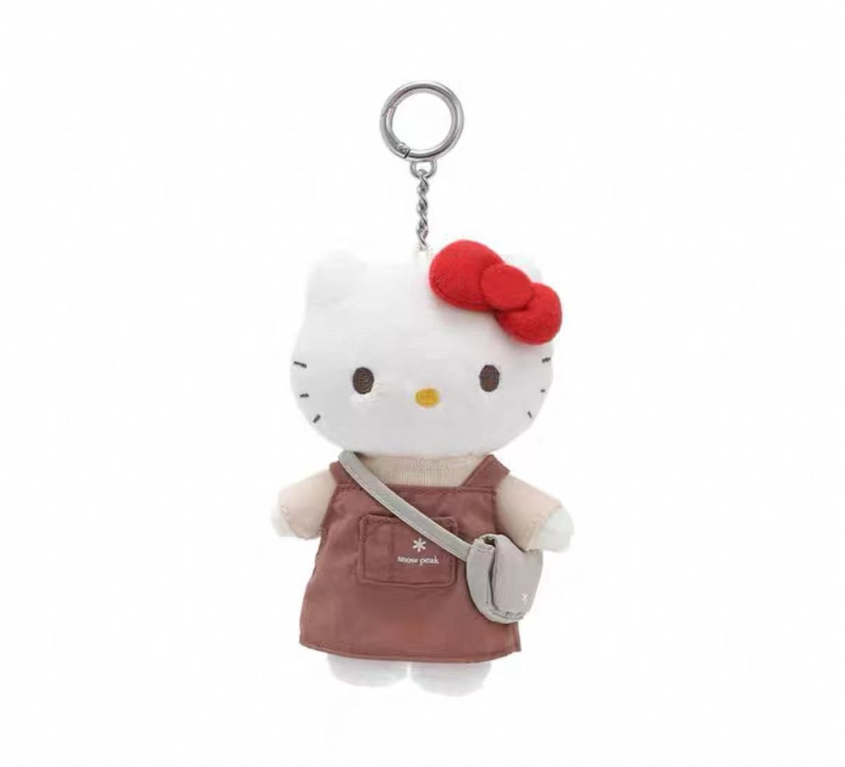 【新品上架】Sanrio三丽鸥Snowpeak &amp; Hello Kitty联名系列挂件 露营服粉色