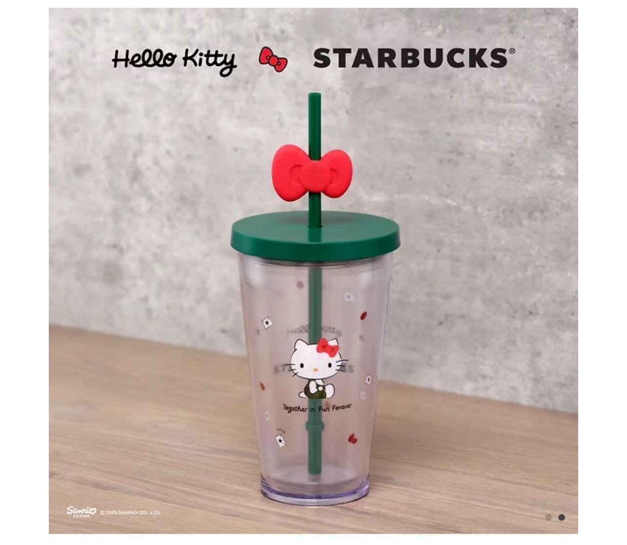 【新品上架】Starbucks星巴克韩国HelloKitty联名系列透明吸管杯
