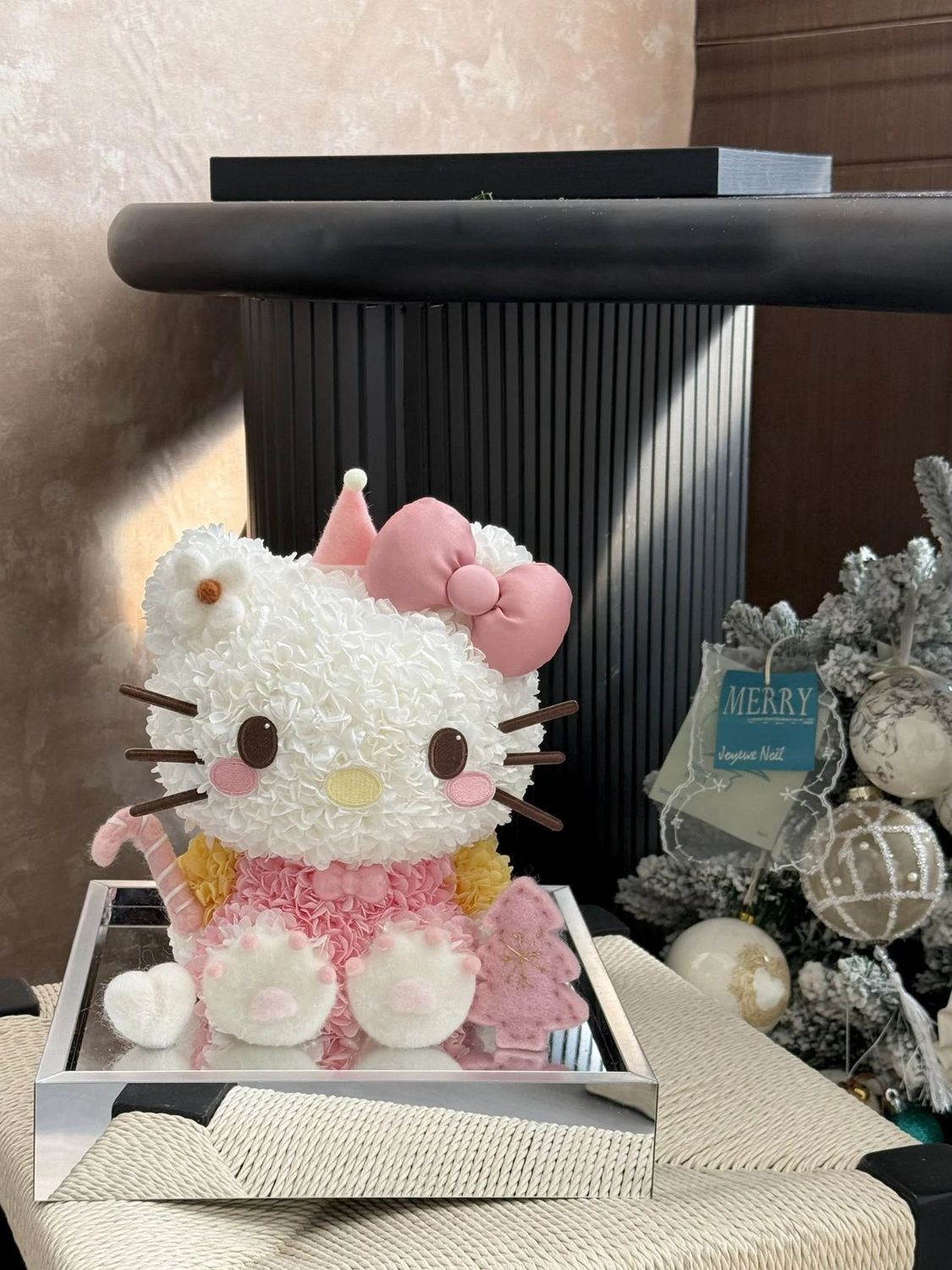【在途现货】告白礼物Kitty系列永生花摆件 粉色圣诞
