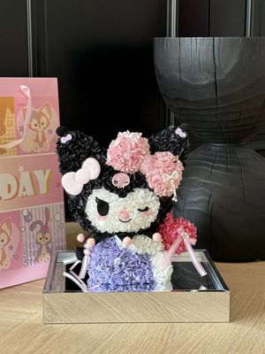 【人气现货】告白礼物三丽鸥系列永生花摆件 库洛米