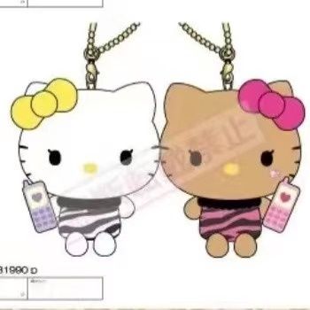 【不保单9月预订】Sanrio三丽鸥Crux夏威夷HelloKitty贴贴挂件 爱心电话