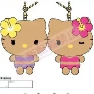 【不保单9月预订】Sanrio三丽鸥Crux夏威夷HelloKitty贴贴挂件 比基尼