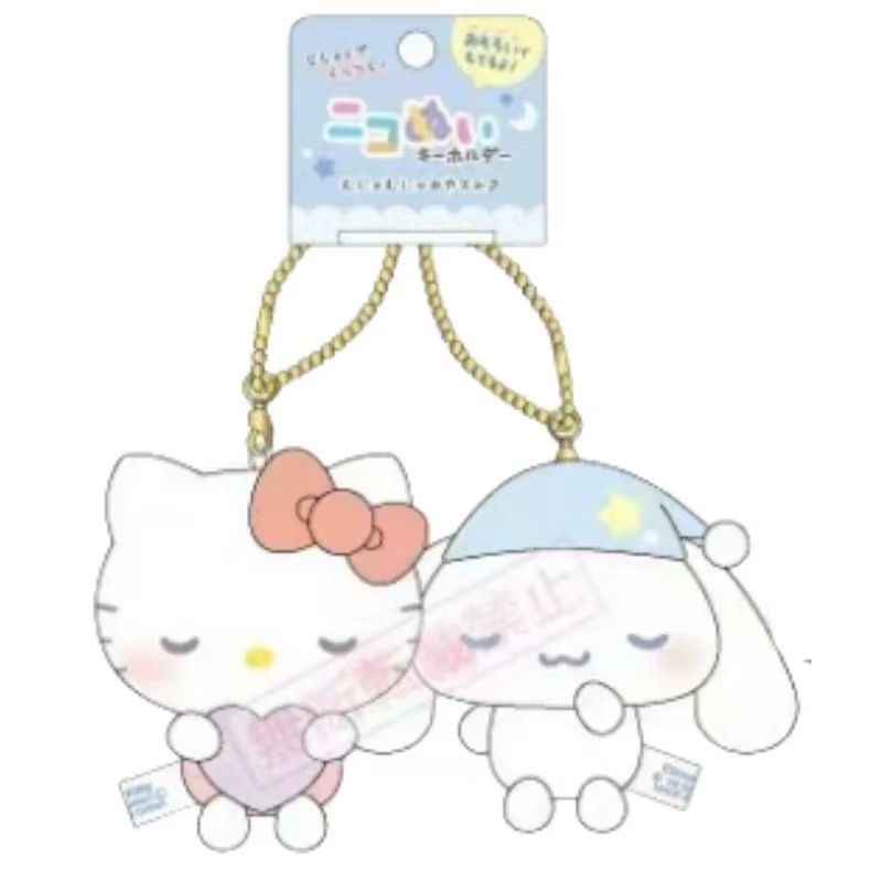 【不保单10月预订】Sanrio三丽鸥Crux甜梦睡衣贴贴挂件 HelloKitty&amp;玉桂狗