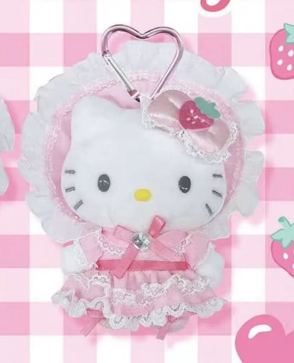 【不保单6月预订】Sanrio三丽鸥Hello Kitty蕾丝帽系列挂件 粉色 / 【Pre-order】Hello Kitty Lace Hat Series Pink Charm By SANRIO