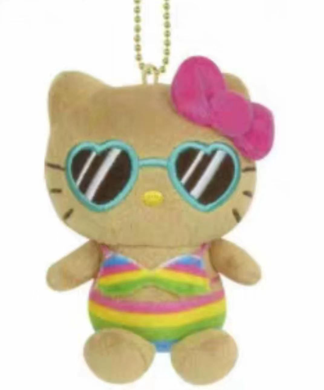 【不保单6月预订】Sanrio三丽鸥夏威夷限定黑皮系列挂件 HelloKitty墨镜