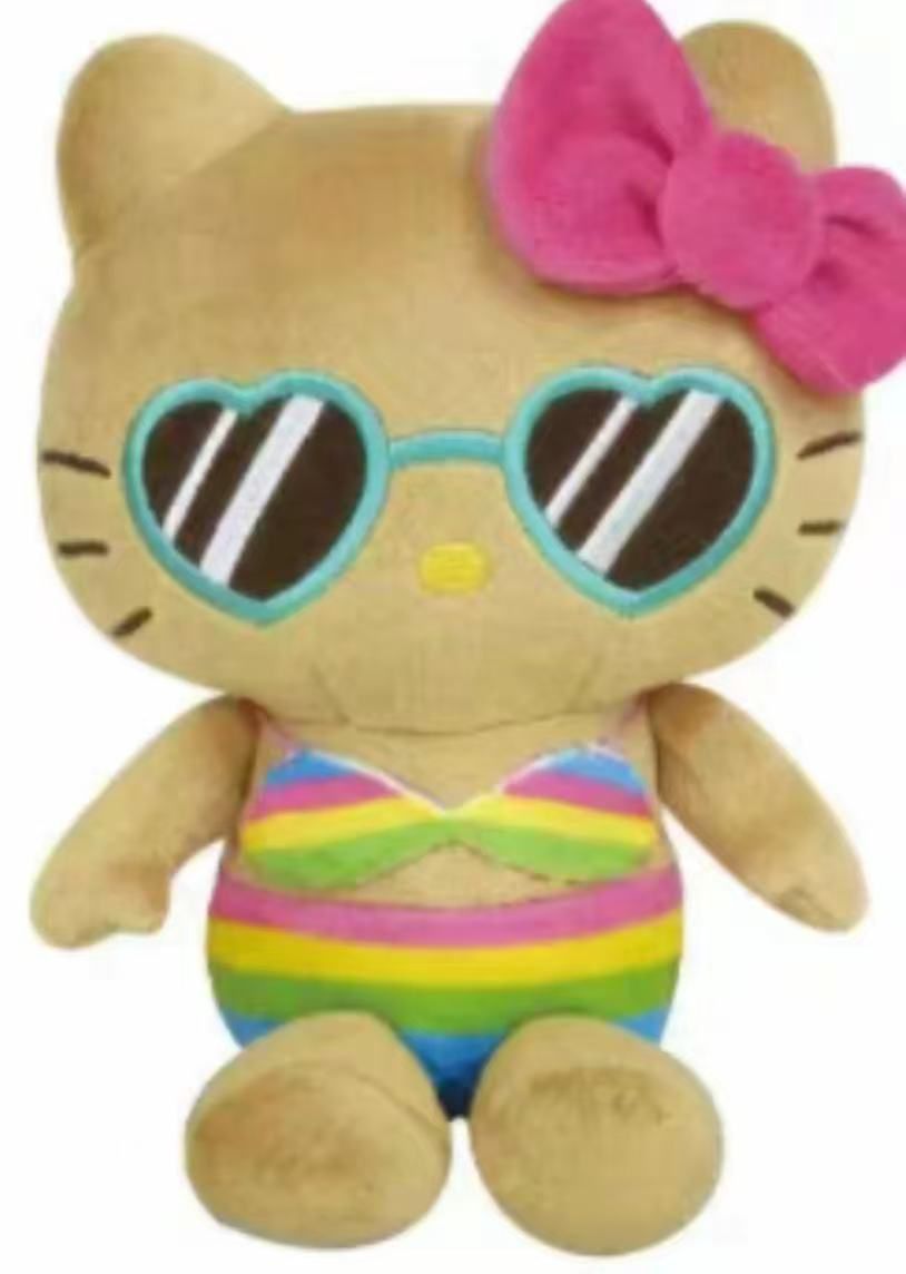 【不保单6月预订】Sanrio三丽鸥夏威夷限定黑皮系列公仔 HelloKitty墨镜 / 【Pre-order】Hello Kitty Hawaii Series Sunglass Plush By SANRIO