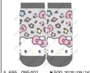 【不保单9月预订】Sanrio三丽鸥毛绒袜子 豹纹HelloKitty