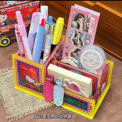 【在途现货】亚克力kitty多功能笔筒