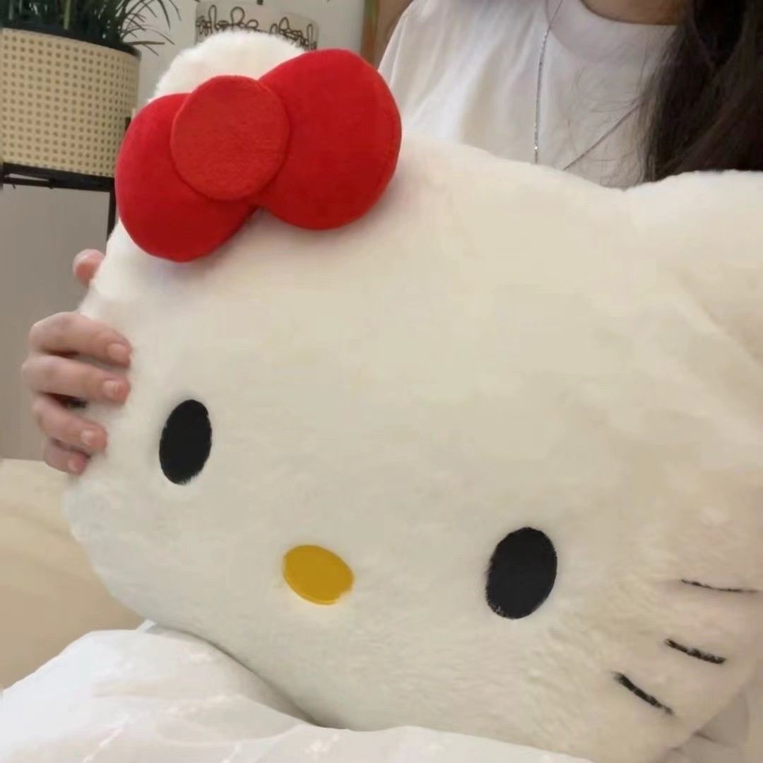 【新品上架】HELLOKITTY可爱大头抱枕, color: 白皮, size: 40cm