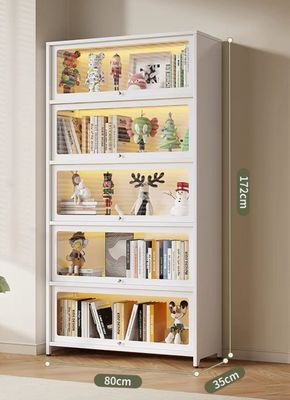【在途现货】家用钢制防尘展示柜5门80cm长