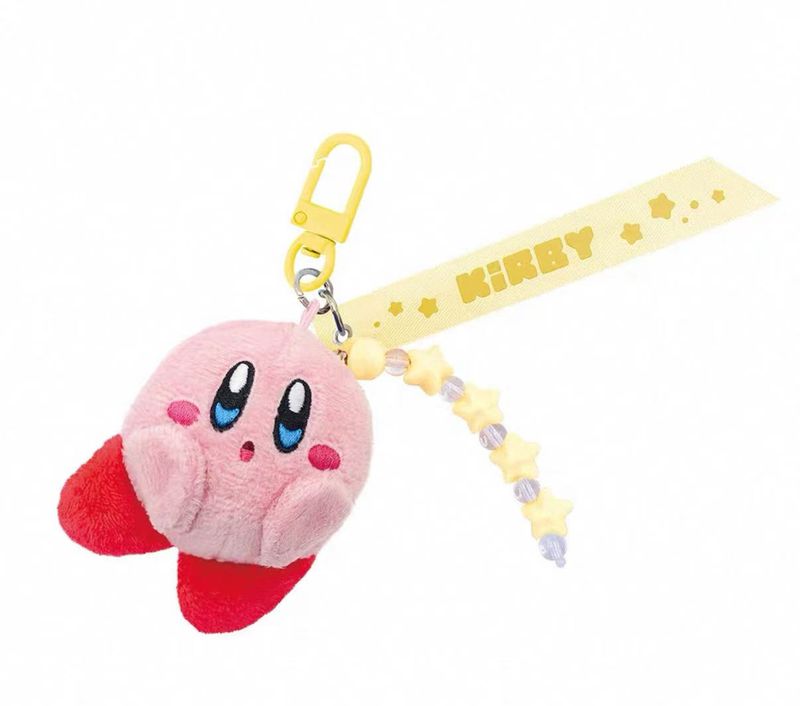 Kirby Cheek-Pinching Squishy Keychain