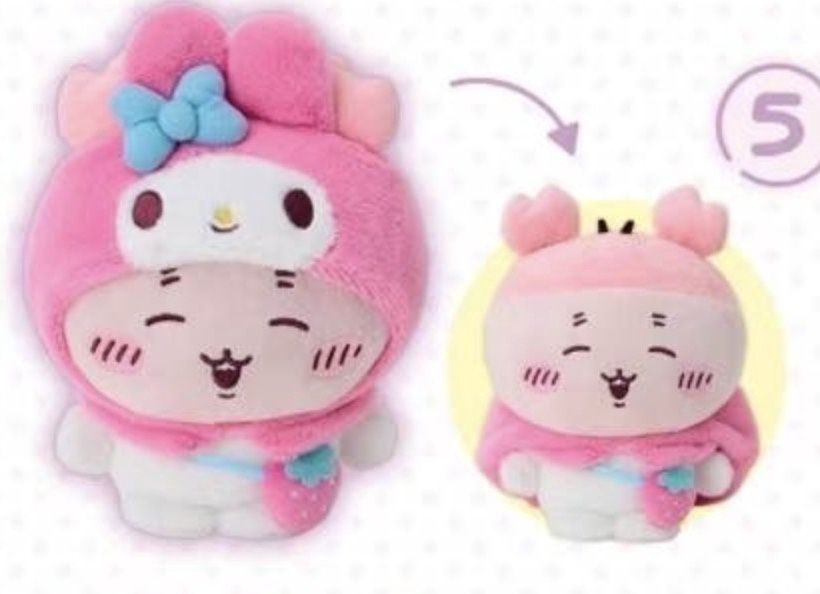 【新品上架】Chiikawa X Sanrio联名系列公仔 美乐蒂古本 / Melody &amp; Furuhonya Collab Series Plush By CHIIKAWA &amp; SANRIO