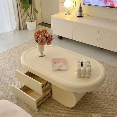 【在途现货】奶油系钢琴烤漆茶几