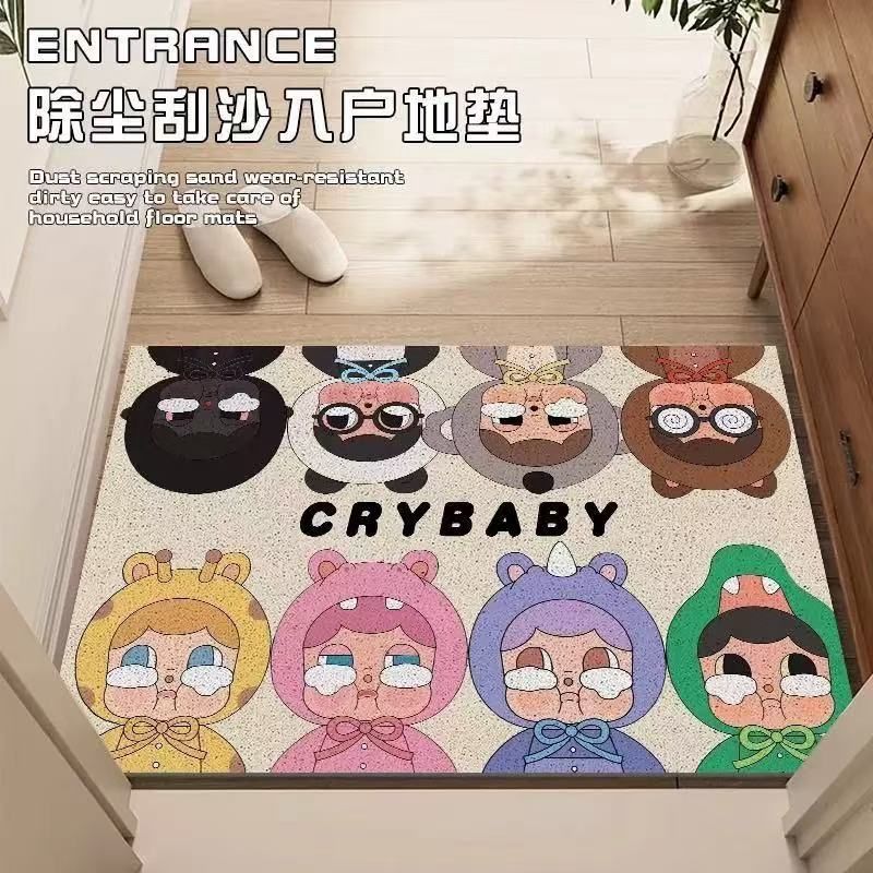 【新品上架】家用丝圈入户地垫50*80cm哭娃系列 / Crybaby Scraper Doormat, pattern: 多彩哭娃/Colorful