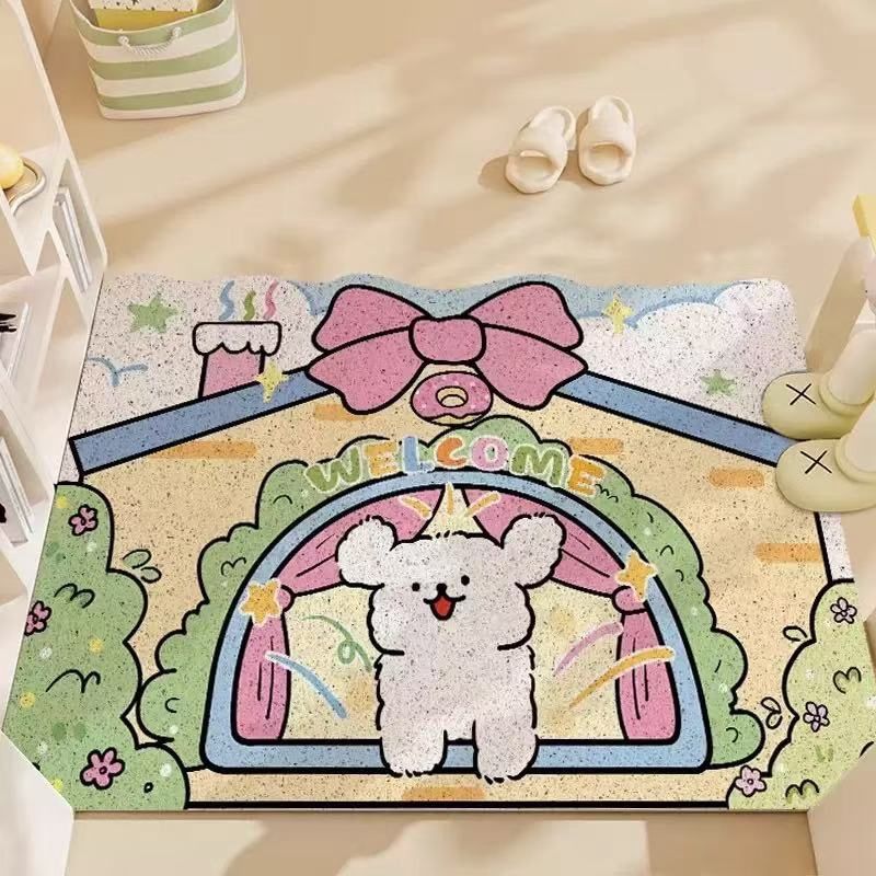 【在途现货】家用丝圈入户地垫50*80cm 蓝顶一只