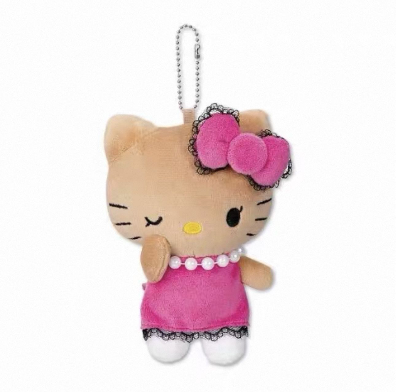 【不保单9月预售】Sanrio三丽鸥 X Avail夏威夷黑皮Hello Kitty挂件 粉裙蕾丝