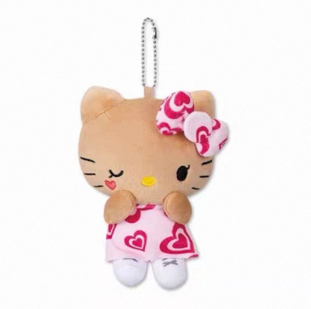 【不保单9月预售】Sanrio三丽鸥 X Avail夏威夷黑皮Hello Kitty挂件 粉裙爱心