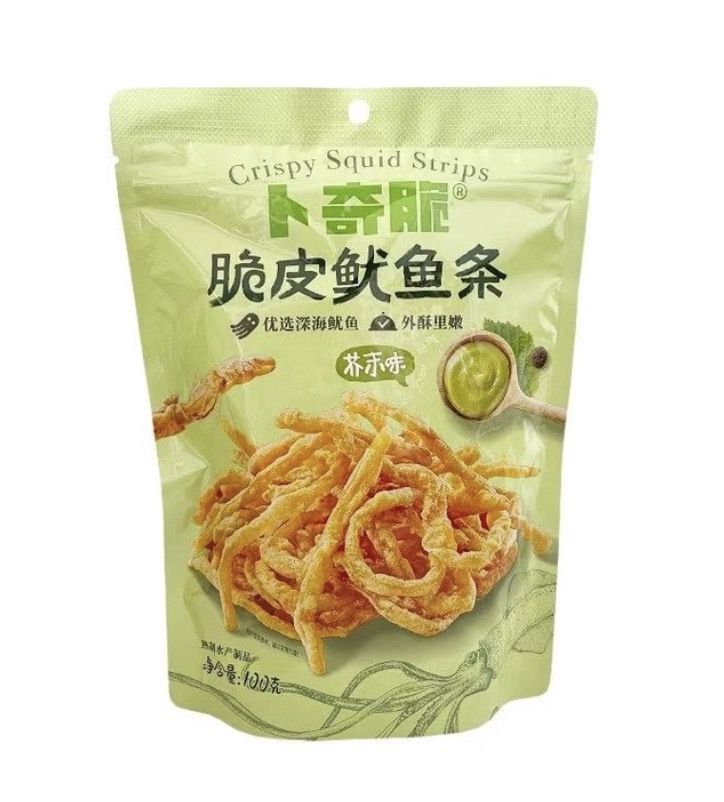脆皮鱿鱼条(芥末味) Crispy Squid Sticks Wasabi