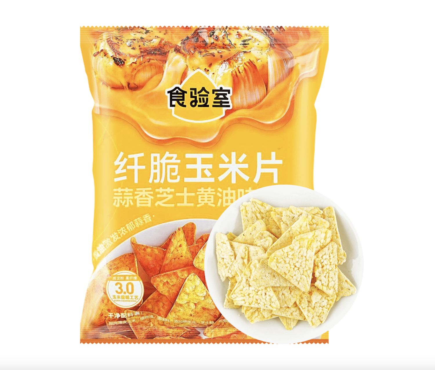 食验室纤脆玉米片蒜香芝士黄油味/ Crispy thin Cornflakes -- Garlic Butter