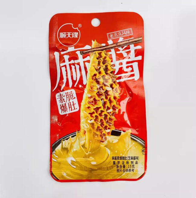 顺天缘麻酱素爆脆肚（芝麻酱味）Konjac (Sesame sauce flavor)