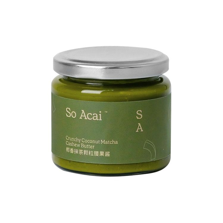 So Acai椰香抹茶颗粒腰果酱130g/ Crunchy Coconut Matcha Cashew Butter