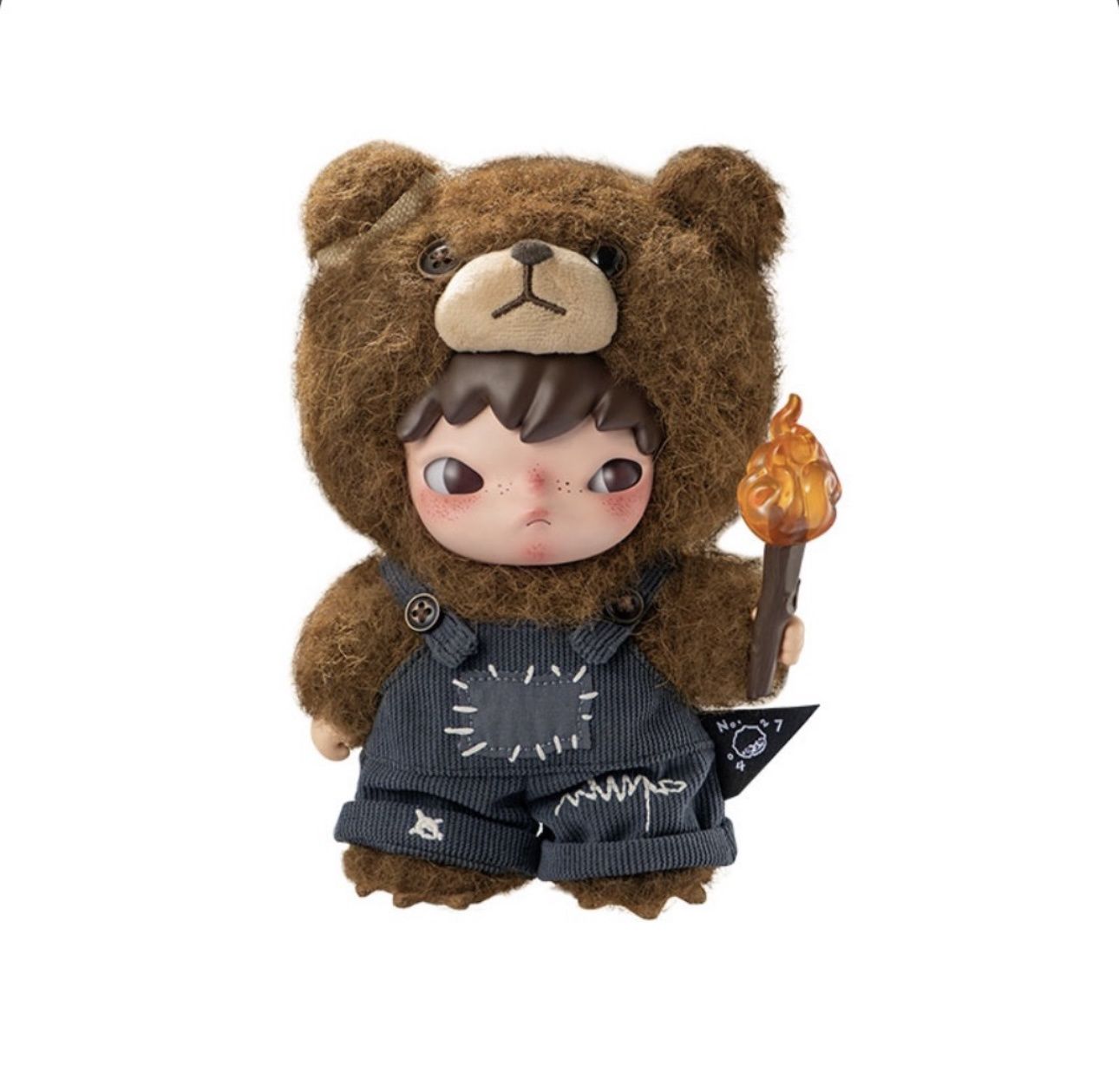 【在途现货】小野小熊搪胶吊卡 / Hirono Living Wild-Fight for Joy Plush Doll By POP MART