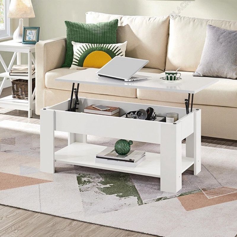 【现货】折叠桌升降茶几 白色 / White Adjustable Height Folding Coffee Table