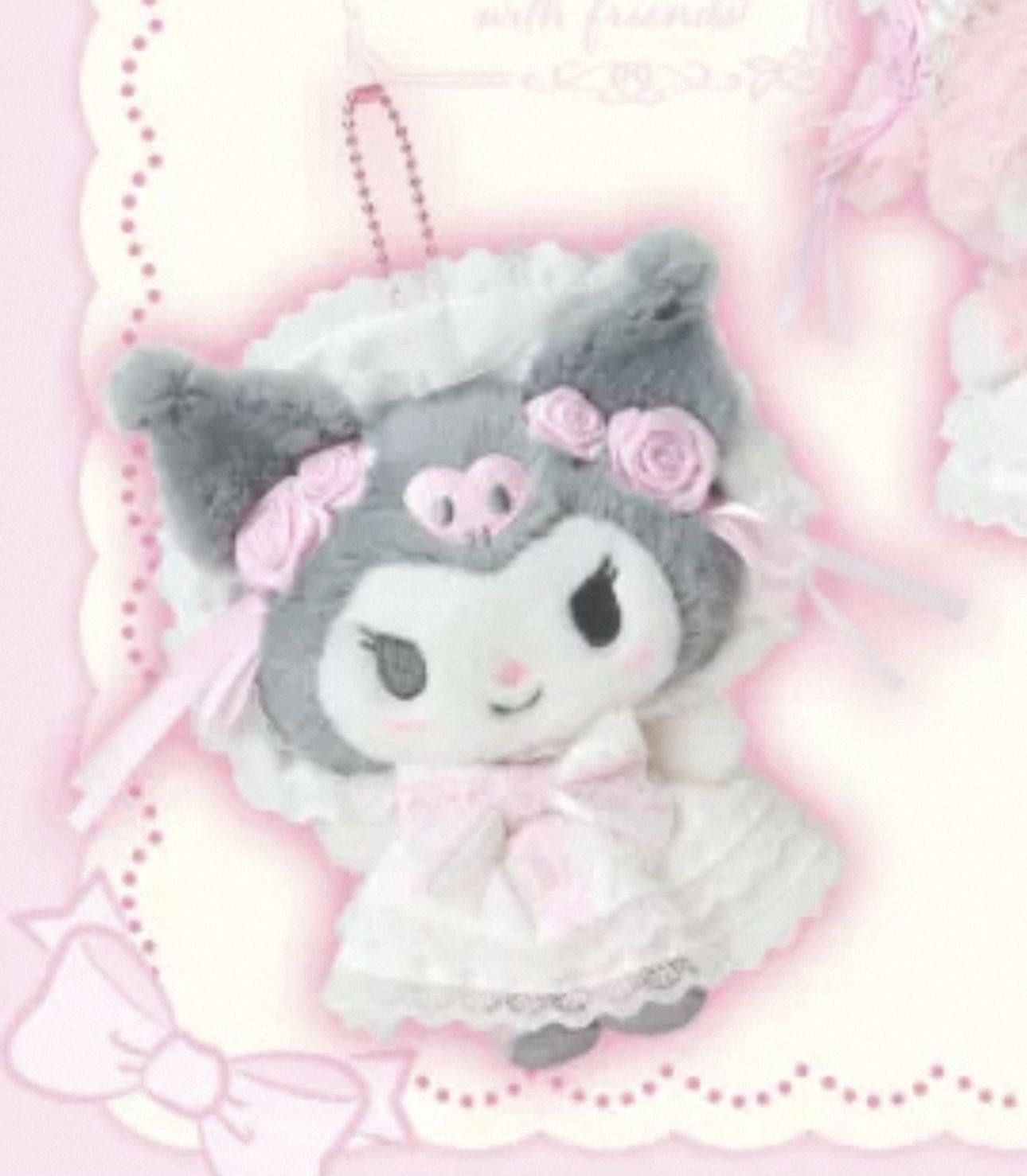 【不保单预订】SANRIO 三丽鸥婚纱系列挂件 库洛米 / 【Pre-order】Kuromi Wedding Dress Series Charm By SANRIO