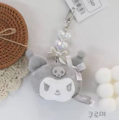 【新品上架】Sanrio三丽鸥韩国限定银色毛绒挂件 大头库洛米 / Kuromi Korea Limited Edition Silver Keychain By SANRIO