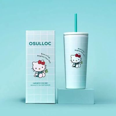 【新品上架】Sanrio三丽鸥x韩国osulloc联名系列Hello Kitty杯子550ml / Hello KittyTumbler 550ml By SANRIO x OSULLOC