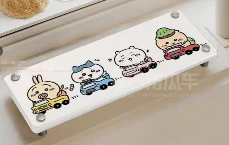 【在途现货】台面置物架沥水垫10*26cm chiikawa小车车 / 【Incoming】Chiikawa On Road Countertop Organizer Drainage Drying Rack Mat 10x26cm