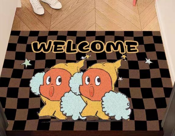 【在途现货】家用丝圈入户地垫40*60cm 啦啦队星星人 /【Incoming】Twinkle Twinkle Cheerleader Scraper Doormat