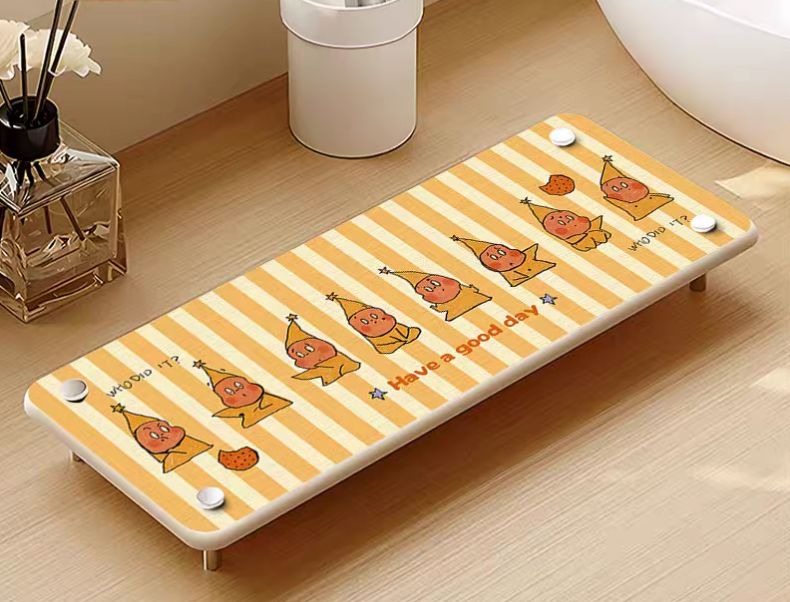 【在途现货】台面置物架沥水垫10*25cm 星星人C款 /【Incoming】Twinkle Twinkle Have A Good Day Countertop Organizer Drainage Drying Rack Mat