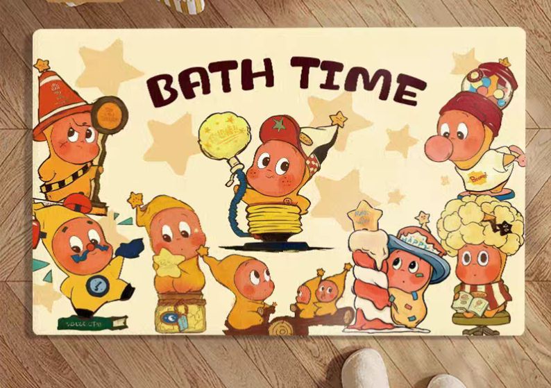 【在途现货】家用吸水皮革地垫40*60cm 浴室星星人 /【Incoming】Twinkle Twinkle Absorbent Leather Bath Mat