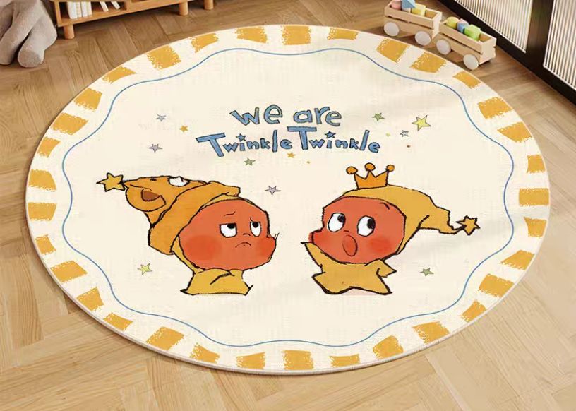 【在途现货】家用客厅圈绒地垫60*60cm 星星人A款 /【Incoming】Naughty Twinkle Twinkle Shag Pile Rug