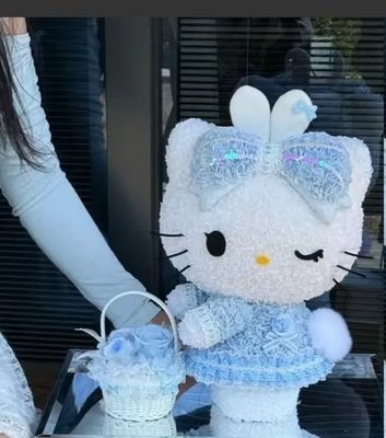 【在途现货】告白礼物KITTY系列永生花摆件 蓝色花仙子 / 【Incoming】Hello Kitty Blue Flower Fairy Preserved Flower