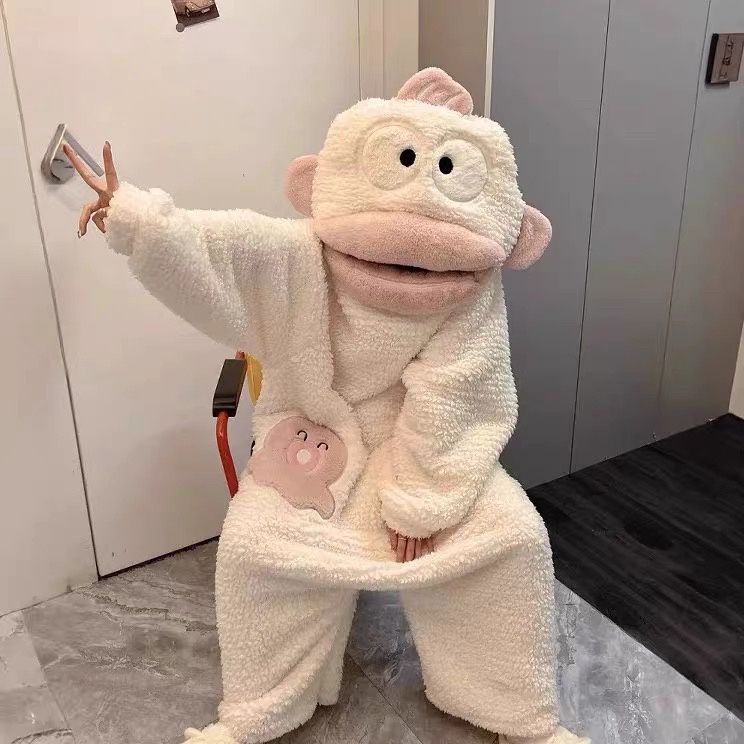 【新品上架】可爱汉顿小丑鱼连体睡衣320g厚款 / Hangyodon Winter Onesie Pajamas, size: XXL(170-190斤) / XXL (170-190g)