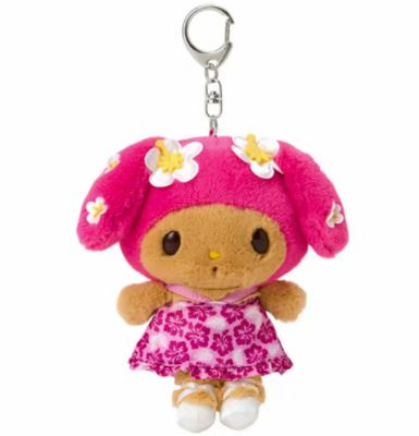 【在途现货】Sanrio三丽鸥夏威夷黑皮系列毛绒挂件 美乐蒂/Hawaii Vacation Series Charm Melody By SANRIO