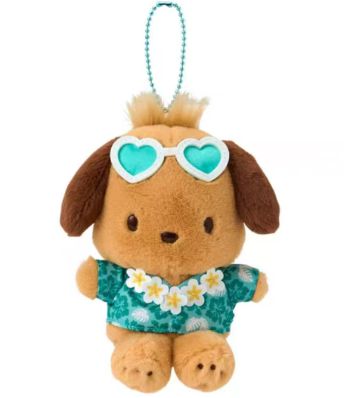 【在途现货】Sanrio三丽鸥夏威夷黑皮系列毛绒挂件 帕恰狗/Hawaii Vacation Series Charm Pochacco By SANRIO