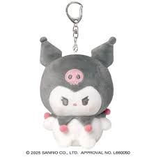 【在途现货】Sanrio三丽鸥豆豆眼毛绒挂件 库洛米/ Mocchi Mocchi Charm Kuromi By SANRIO